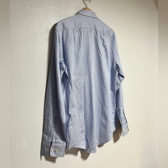 Tiger of Sweden Farrell 5 Slim Fit Dress Shirt 16.5 / 42 Blue Check Cotton - Picture 8 of 8